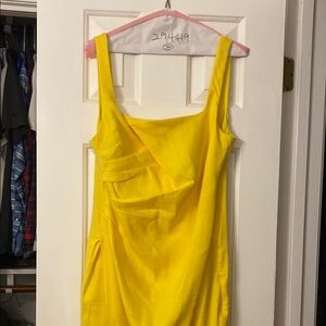 Antoni Melani Madison Stretch Linen Square Neck Sleeveless Dress